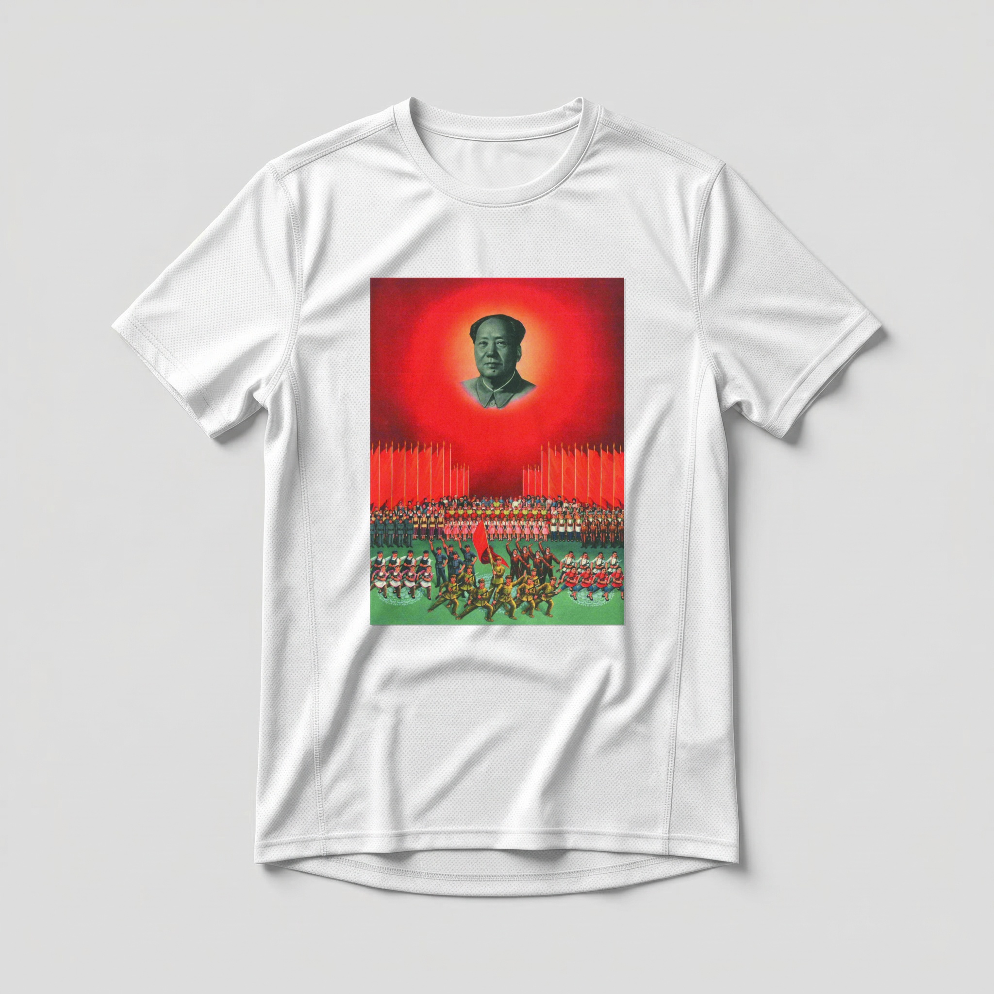 Camiseta_dry_fit_branco_que_isso_camarada_-_O_Oriente_e_vermelho | O Oriente é vermelho