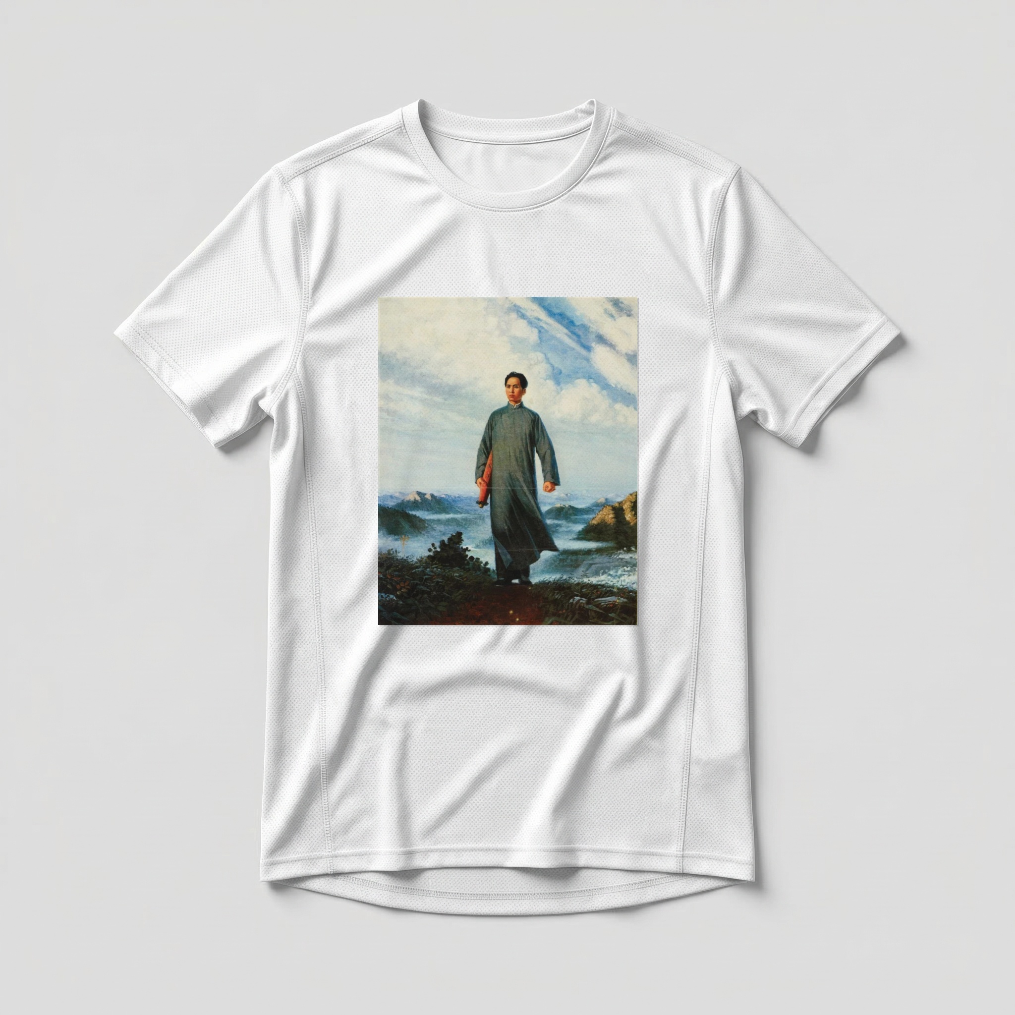 Camiseta_dry_fit_branco_que_isso_camarada_-_Presidente_Mao_vai_a_Anyuan | Presidente Mao vai a Anyuan