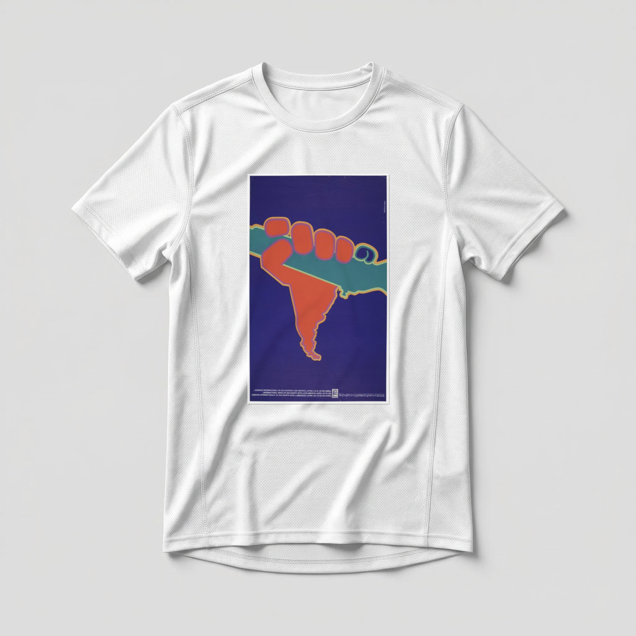 Camiseta_dry_fit_branco_que_isso_camarada_-_Semana_de_solidariedade_com_a_America_Latina | Semana de solidariedade com a América Latina