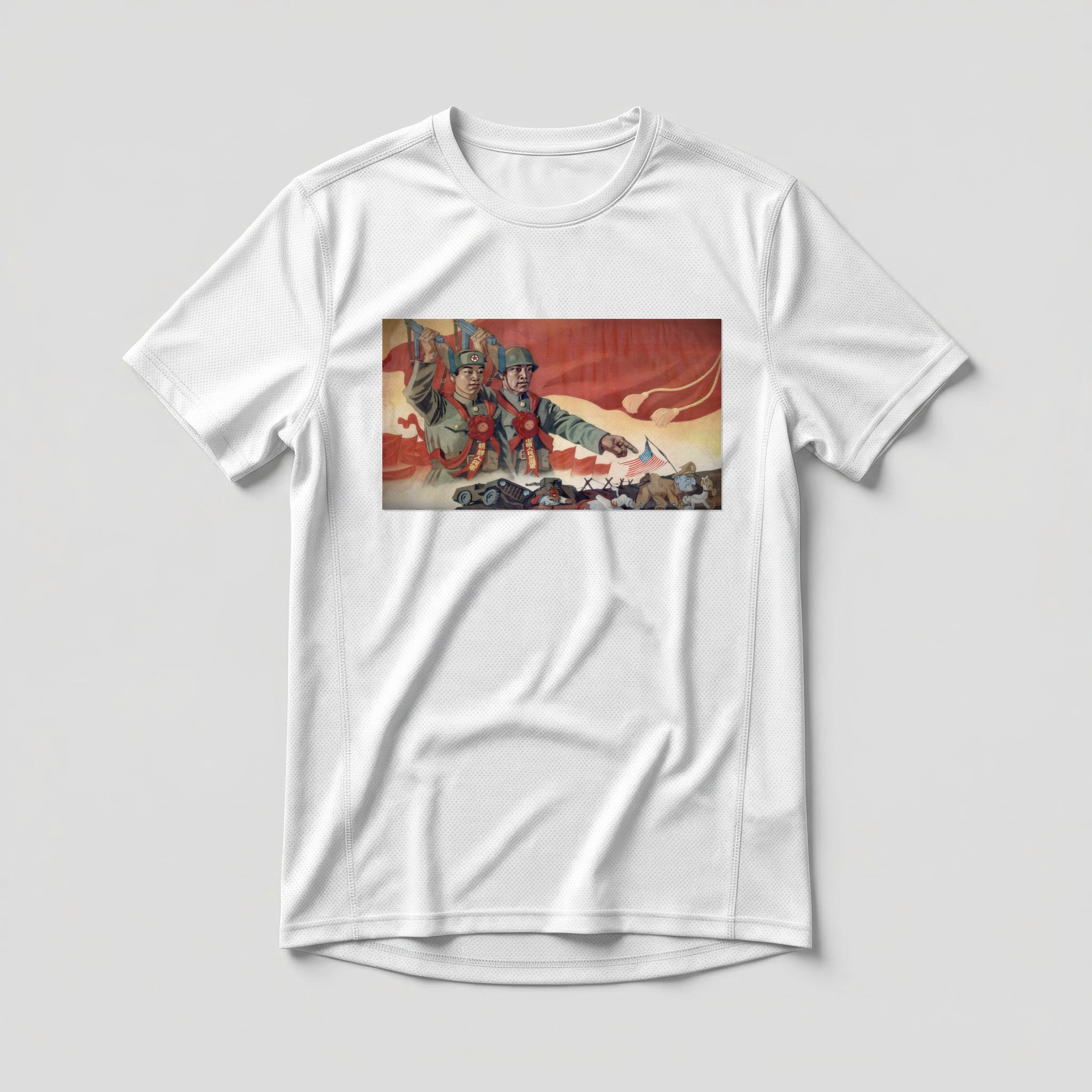 Camiseta_dry_fit_branco_que_isso_camarada_-_Viva_a_vitoria_do_exercito_popular_coreano | Viva a vitória do exército popular coreano