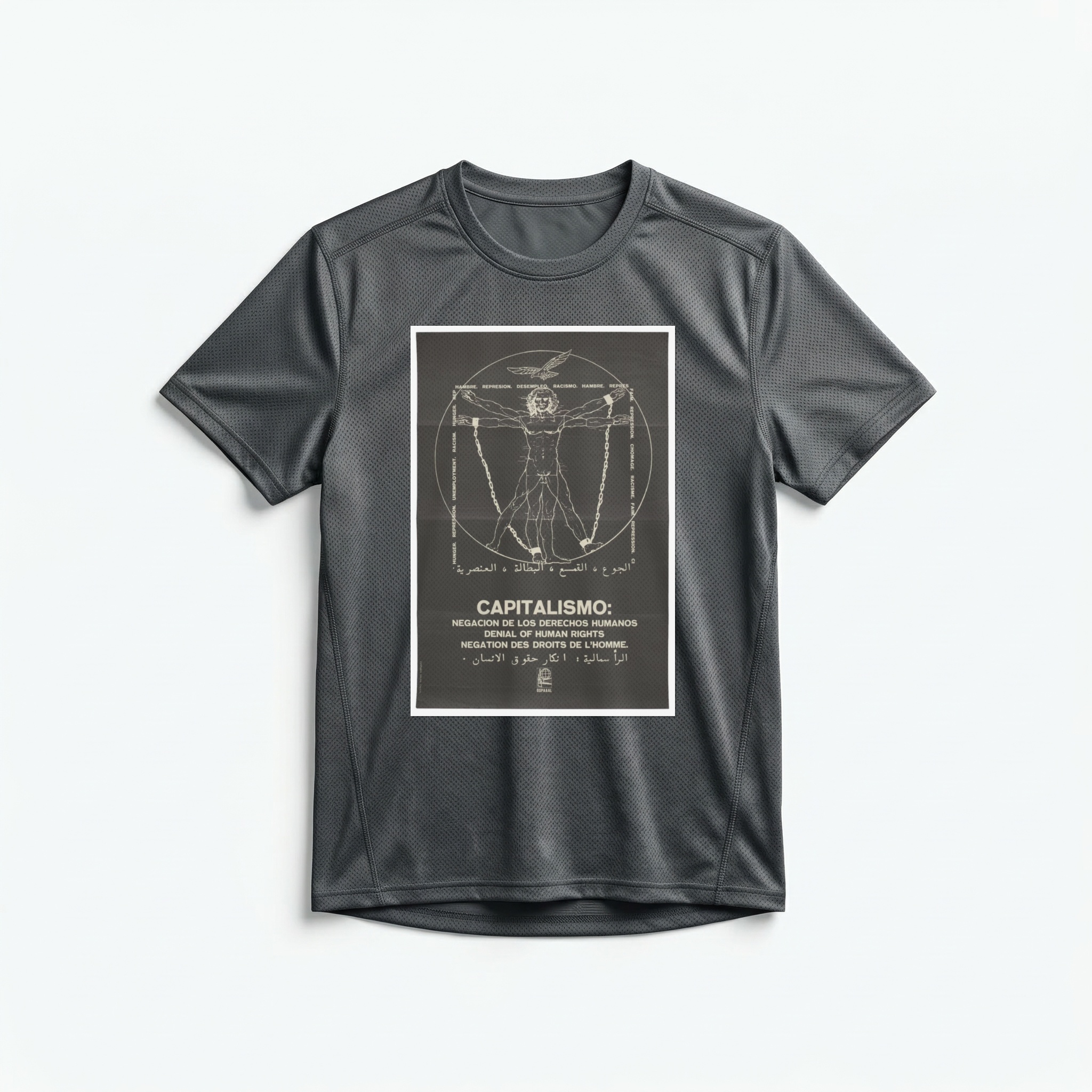 Camiseta_dry_fit_chumbo_que_isso_camarada_-_Capitalismo_negacao_dos_direitos_humanos | Capitalismo: negação dos direitos humanos