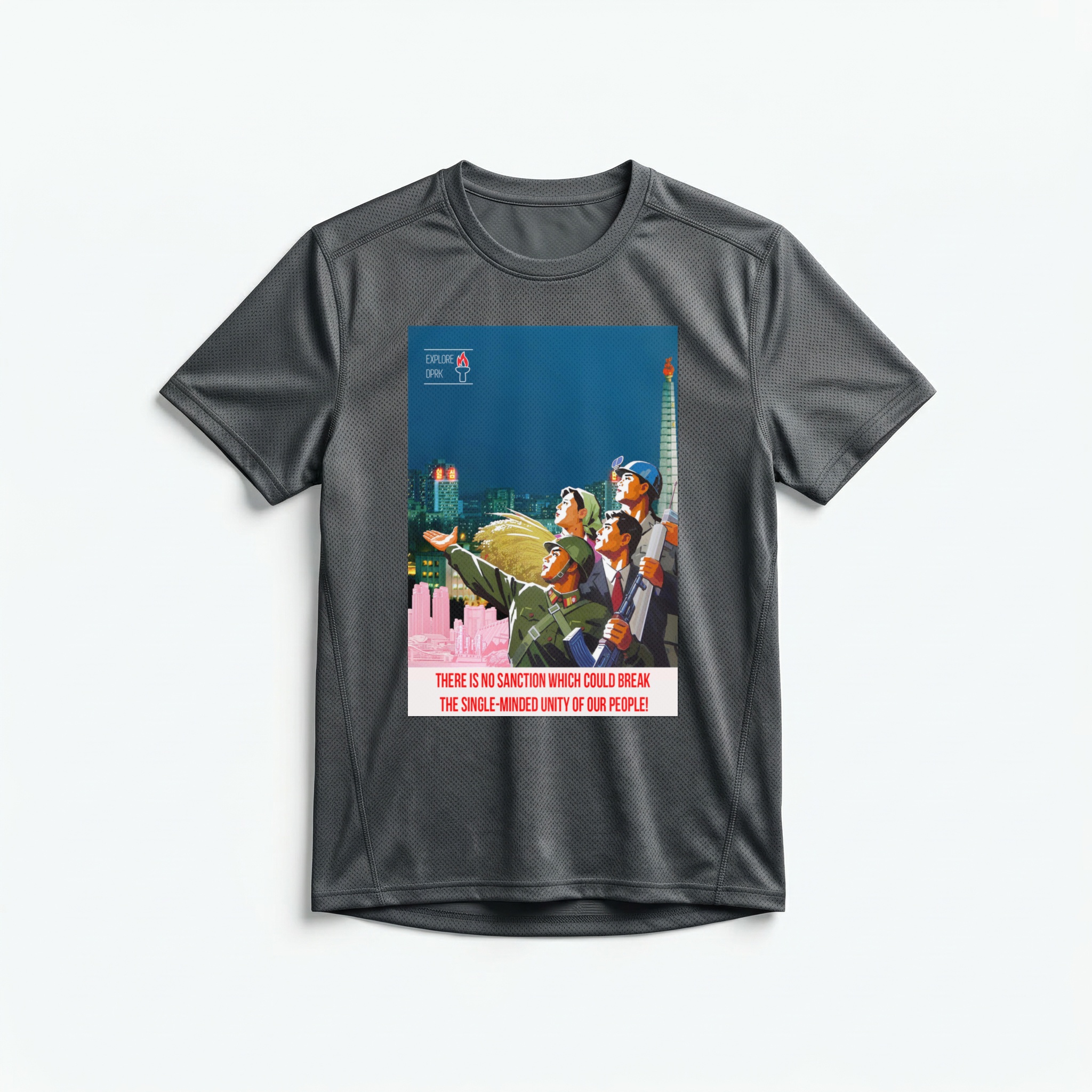 Camiseta_dry_fit_chumbo_que_isso_camarada_-_Nenhuma_sancao_quebrara_a_unidade_do_nosso_povo | Nenhuma sanção quebrará a unidade do nosso povo