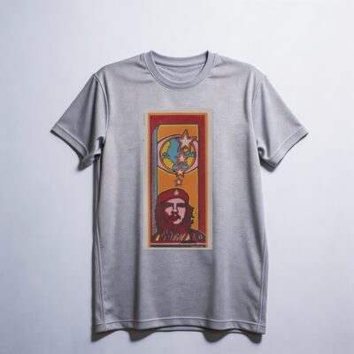 Camiseta_dry_fit_cinza_claro_que_isso_camarada_-_Che_Guevara_pop_art | Che Guevara pop art