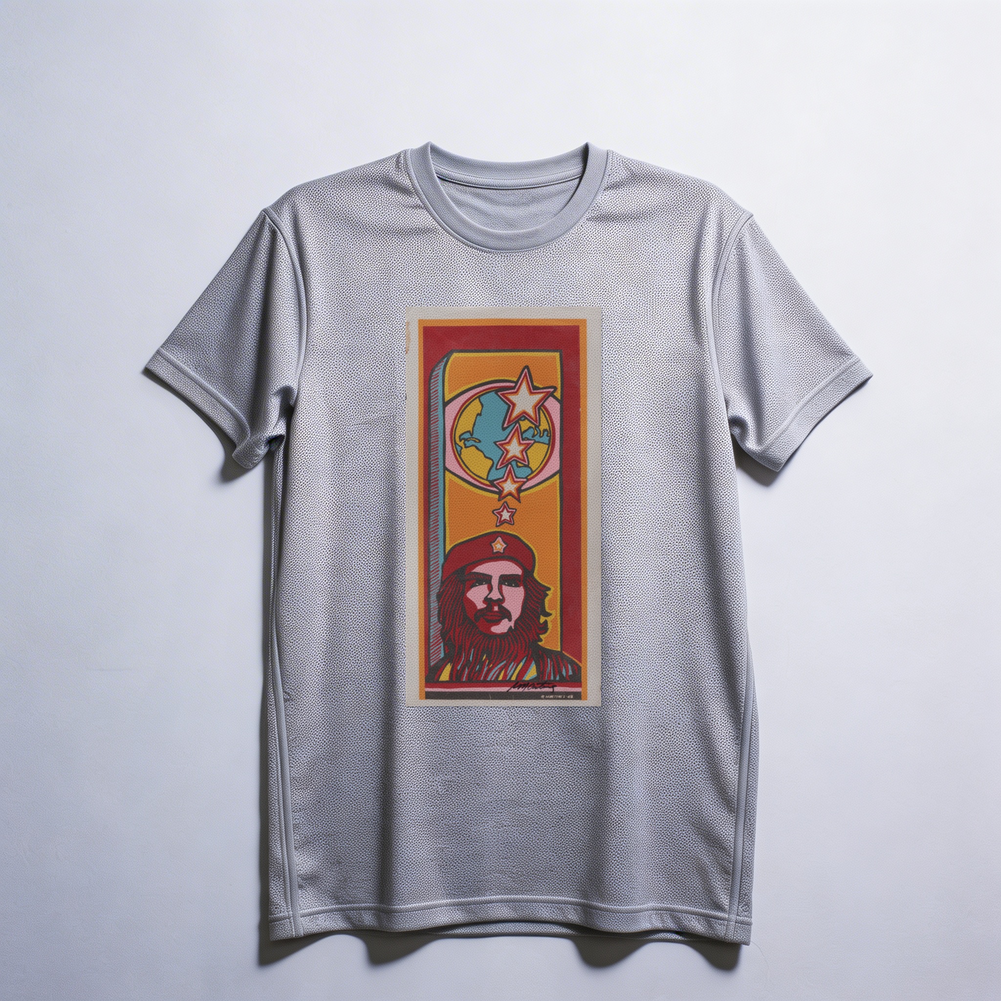 Camiseta_dry_fit_cinza_claro_que_isso_camarada_-_Che_Guevara_pop_art | Che Guevara pop art