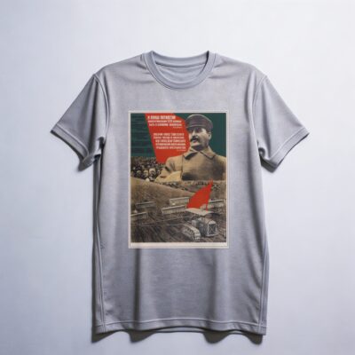 Camiseta_dry_fit_cinza_claro_que_isso_camarada_-_Coletivizacao_-_Stalin | Coletivização - Stalin