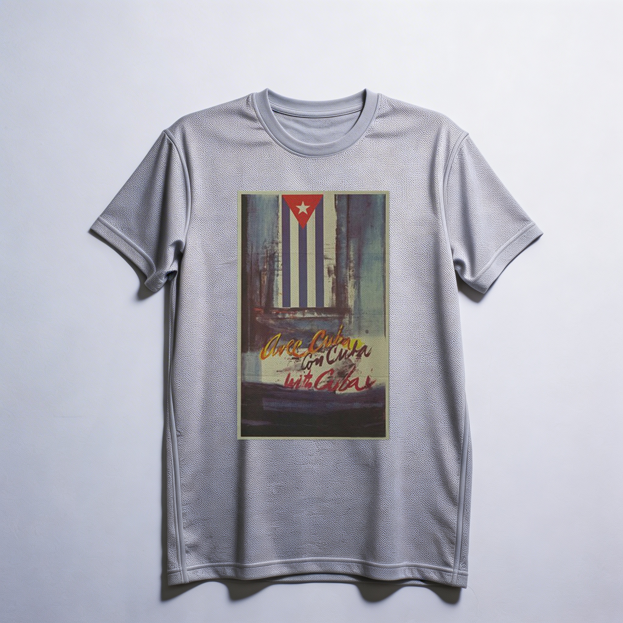 Camiseta_dry_fit_cinza_claro_que_isso_camarada_-_Com_Cuba_-_Raol_Martinez | Com Cuba - Raúl Martínez