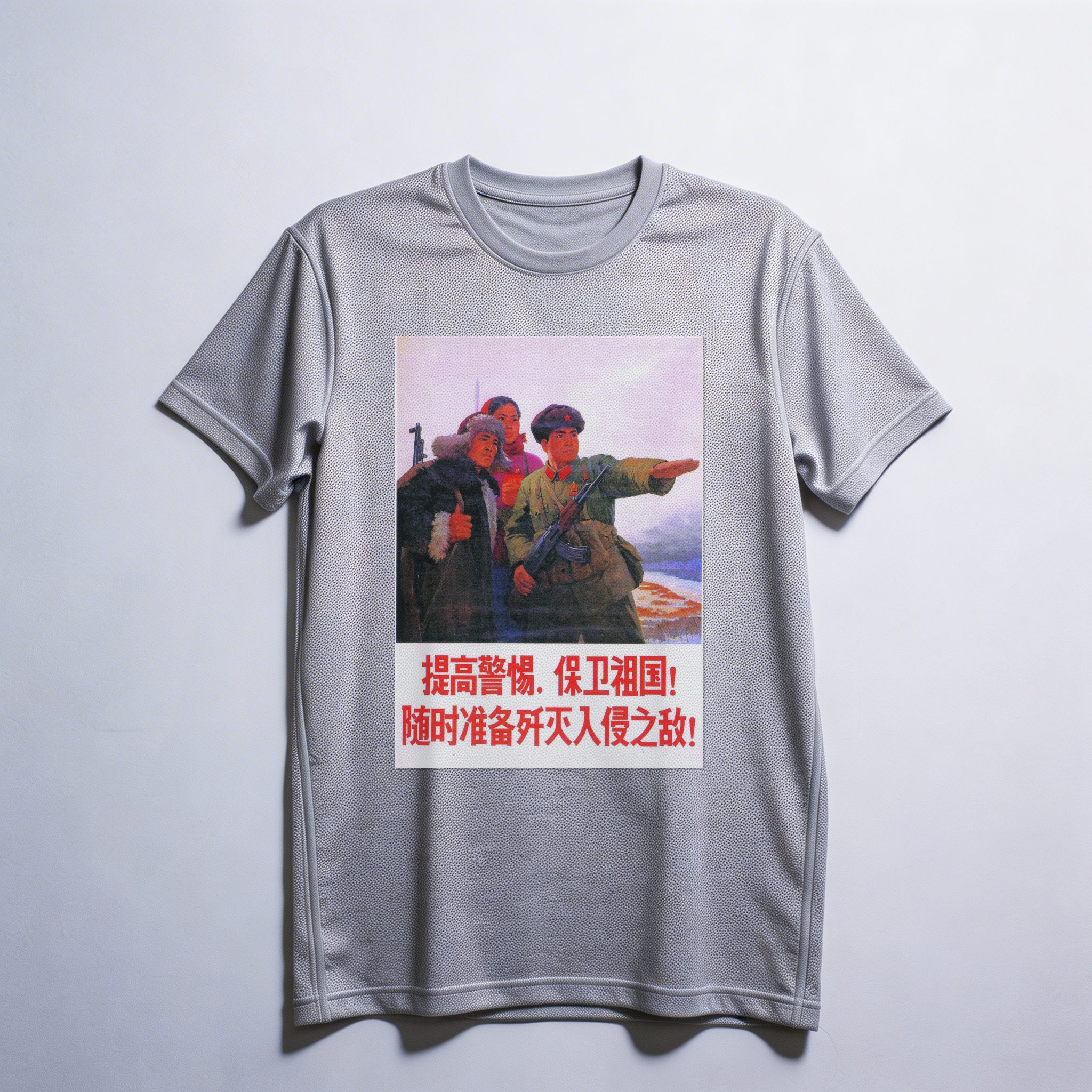 Camiseta_dry_fit_cinza_claro_que_isso_camarada_-_Defender_a_patria | Defender a pátria