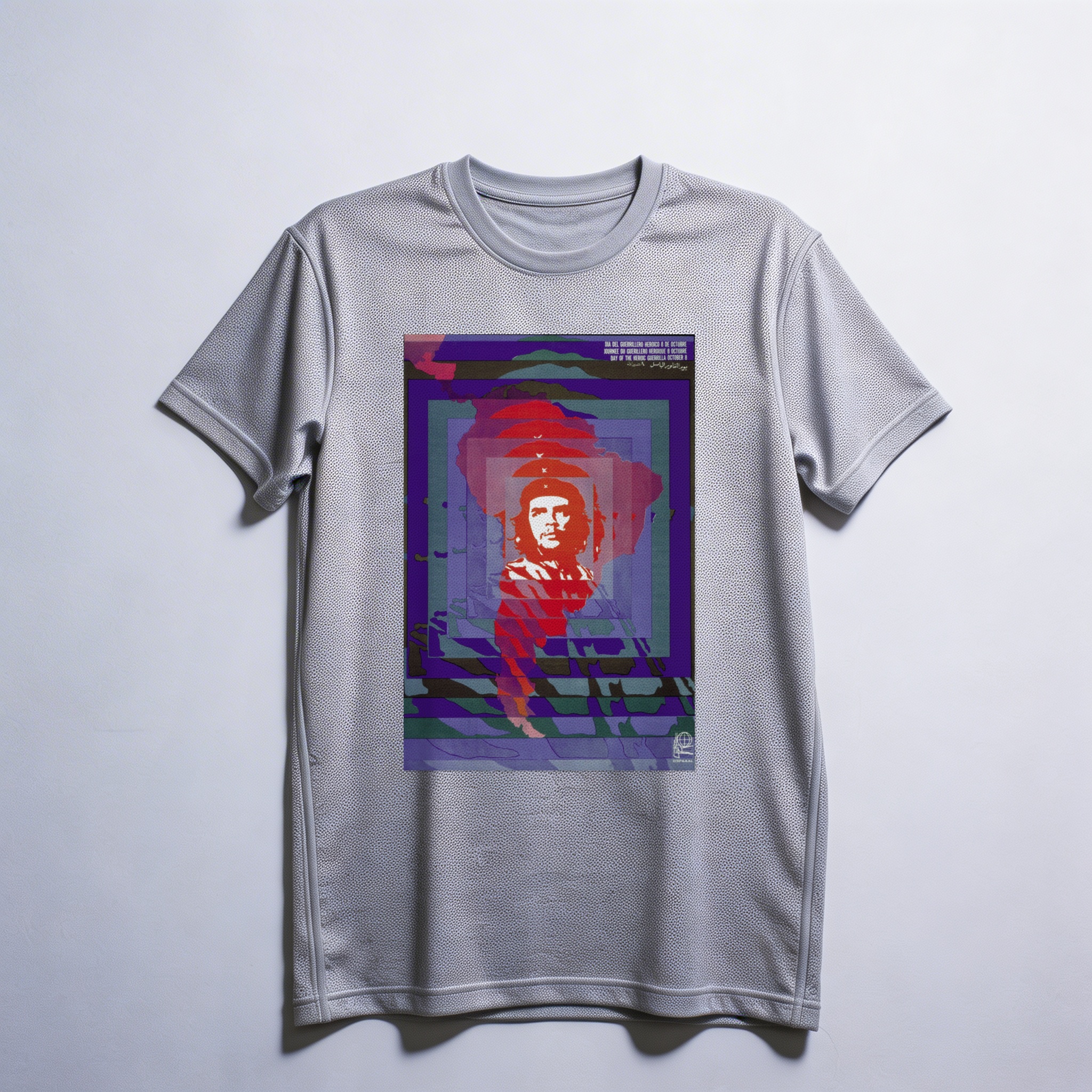 Camiseta_dry_fit_cinza_claro_que_isso_camarada_-_Dia_do_guerrilheiro_heroico | Dia do guerrilheiro heroico