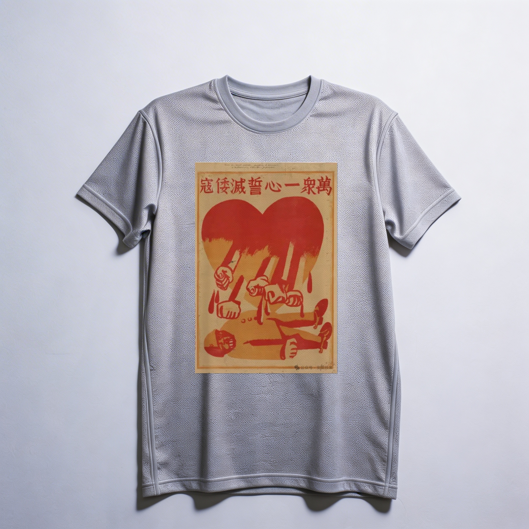 Camiseta_dry_fit_cinza_claro_que_isso_camarada_-_Milhoes_unidos_juram_exterminar_os_invasores_japoneses | Milhões unidos juram exterminar os invasores japoneses