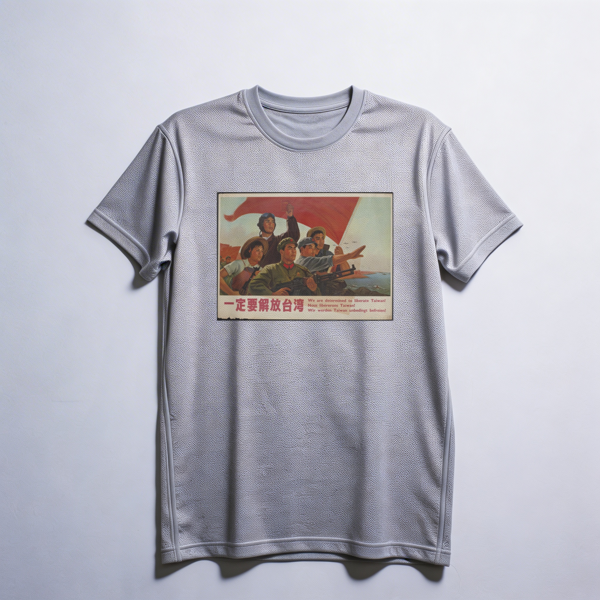 Camiseta_dry_fit_cinza_claro_que_isso_camarada_-_Nos_definitivamente_libertaremos_Taiwan | Nós definitivamente libertaremos Taiwan