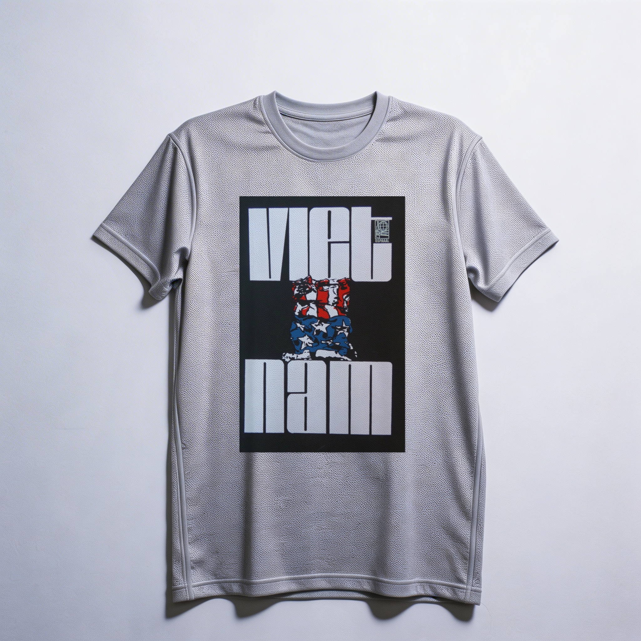 Camiseta_dry_fit_cinza_claro_que_isso_camarada_-_Vietna_-_Rene_Mederos_1967 | Vietnã - René Mederos 1967