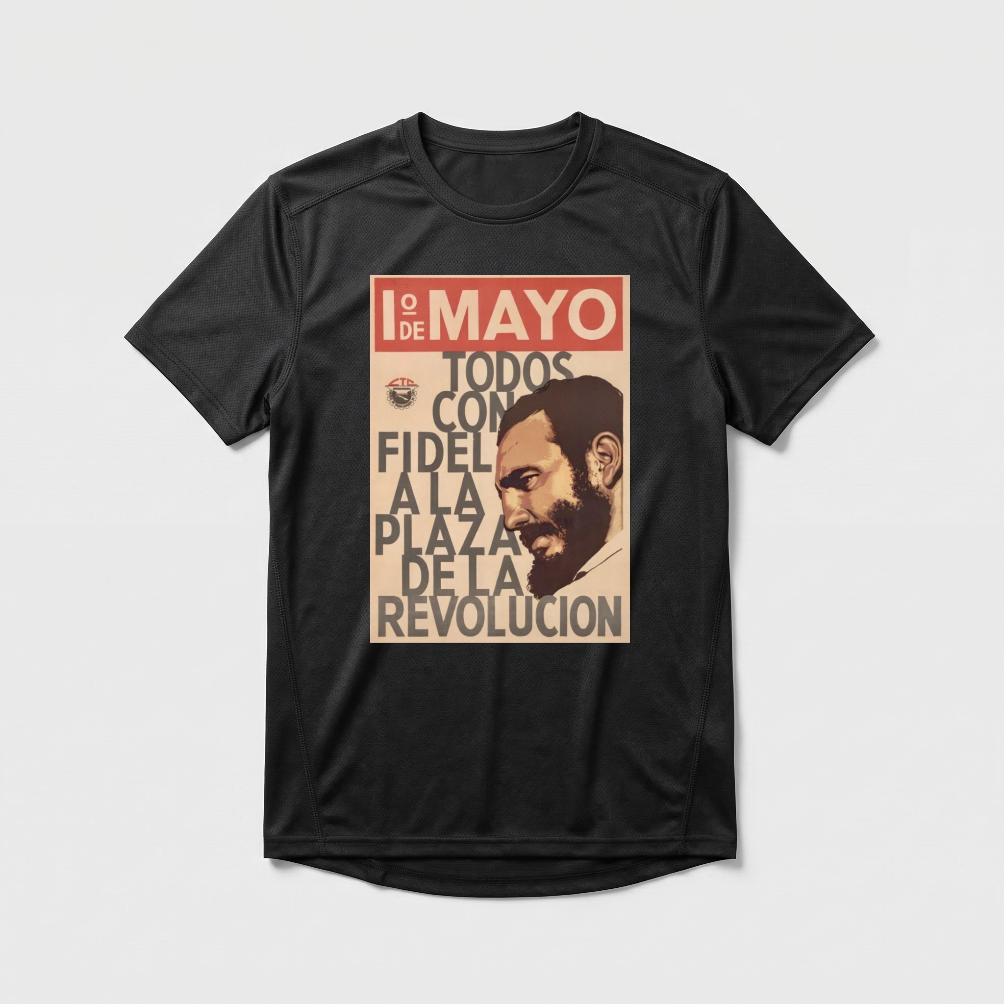 Camiseta_dry_fit_preto_que_isso_camarada_-_Todos_com_Fidel_na_Praca_da_Revolucao | Todos com Fidel na Praça da Revolução