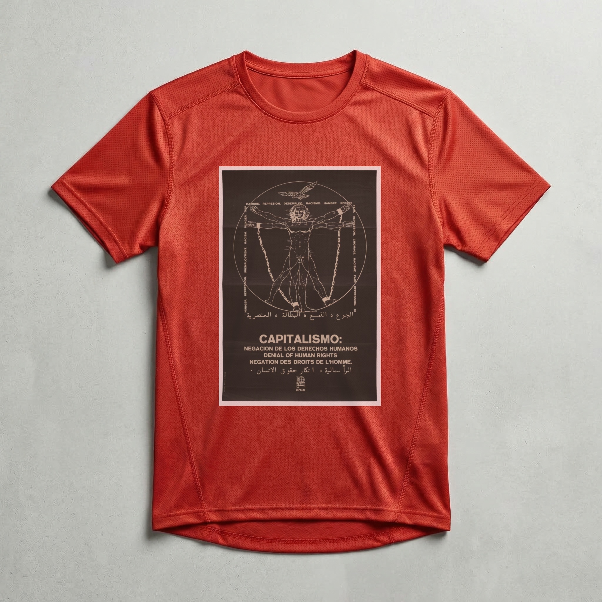 Camiseta_dry_fit_vermelho_que_isso_camarada_-_Capitalismo_negacao_dos_direitos_humanos | Capitalismo: negação dos direitos humanos