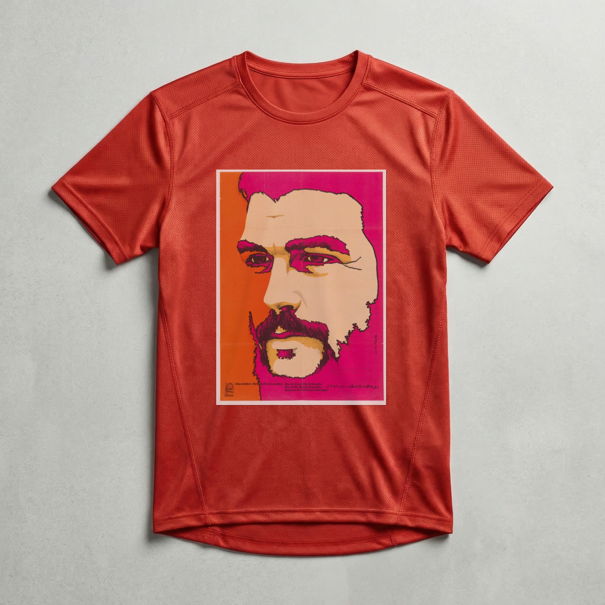 Camiseta_dry_fit_vermelho_que_isso_camarada_-_Che_Guevara_em_pop_art | Che Guevara em pop art