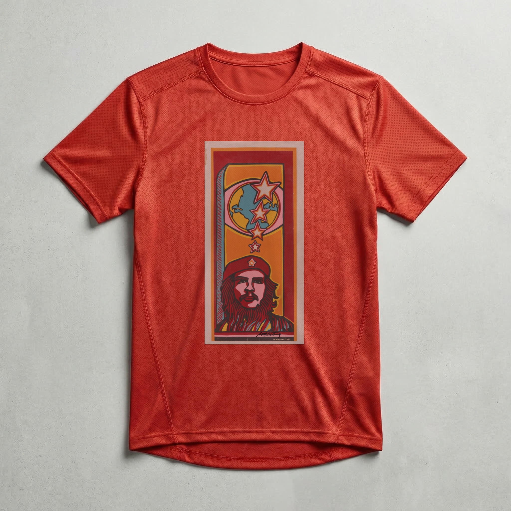 Camiseta_dry_fit_vermelho_que_isso_camarada_-_Che_Guevara_pop_art | Che Guevara pop art