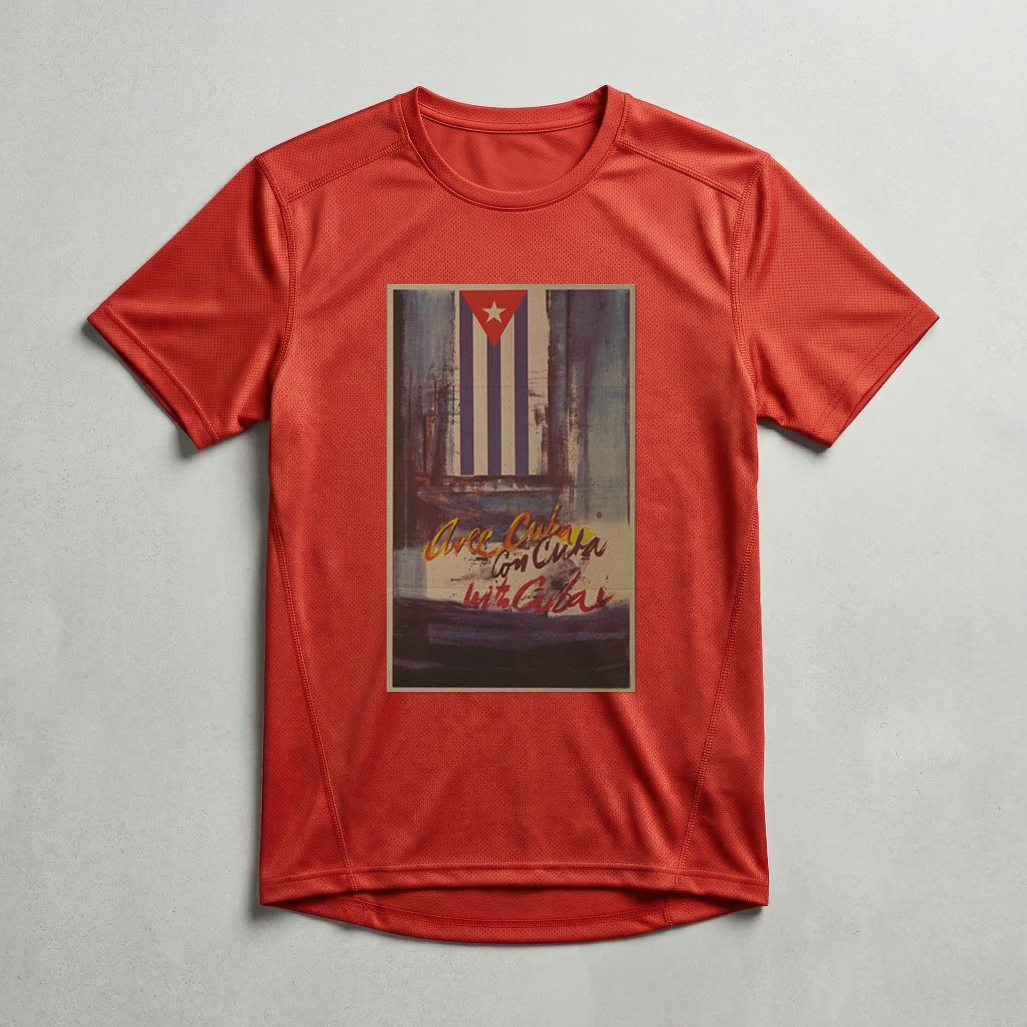 Camiseta_dry_fit_vermelho_que_isso_camarada_-_Com_Cuba_-_Raol_Martinez | Com Cuba - Raúl Martínez