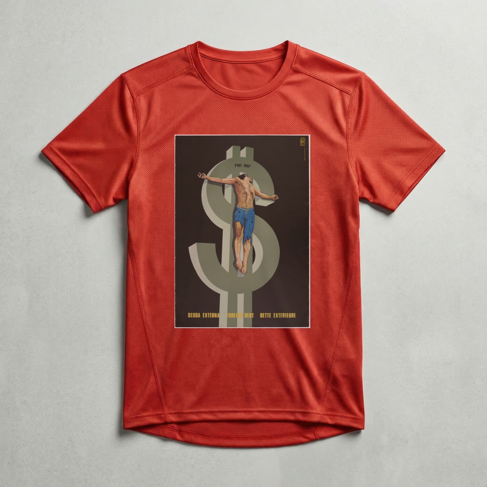 Camiseta_dry_fit_vermelho_que_isso_camarada_-_Divida_externa_crucifica_o_Terceiro_Mundo | Dívida externa crucifica o Terceiro Mundo