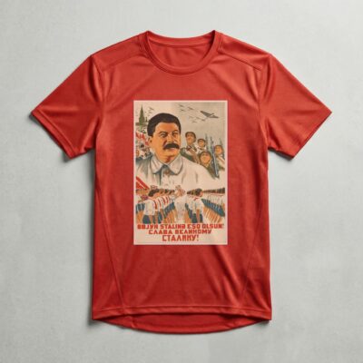 Camiseta_dry_fit_vermelho_que_isso_camarada_-_Gloria_ao_grande_Stalin | Glória ao grande Stalin