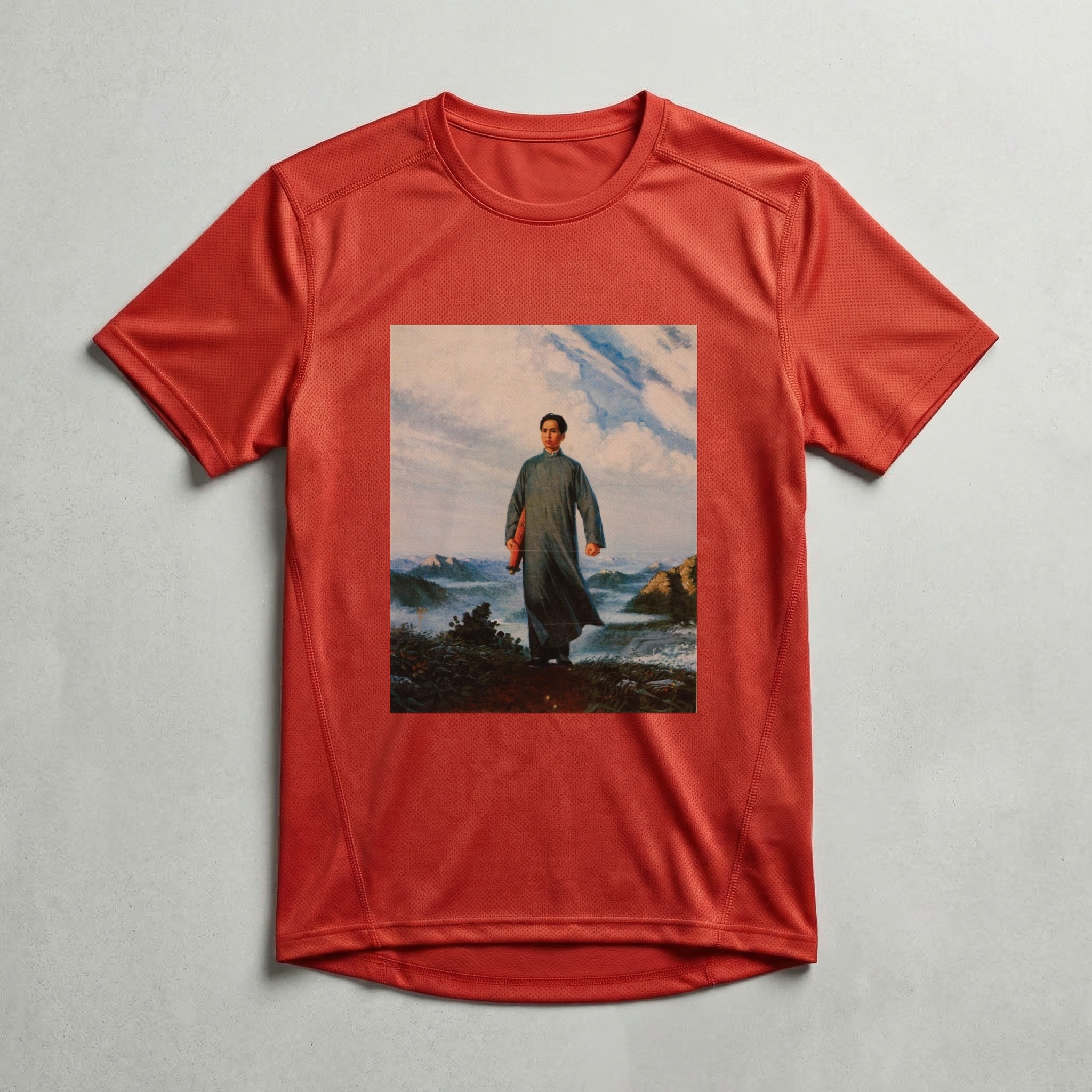 Camiseta_dry_fit_vermelho_que_isso_camarada_-_Presidente_Mao_vai_a_Anyuan | Presidente Mao vai a Anyuan