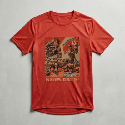 Camiseta_dry_fit_vermelho_que_isso_camarada_-_Resistir_a_America_apoiar_a_Coreia | Resistir à América, apoiar a Coreia