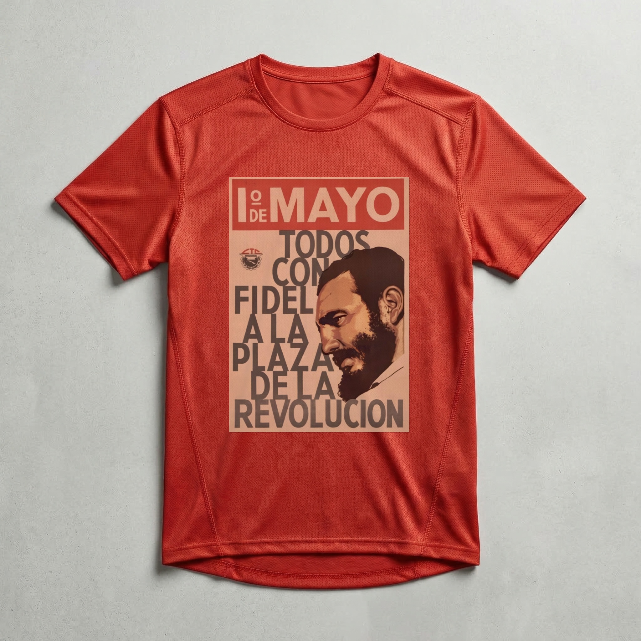 Camiseta_dry_fit_vermelho_que_isso_camarada_-_Todos_com_Fidel_na_Praca_da_Revolucao | Todos com Fidel na Praça da Revolução