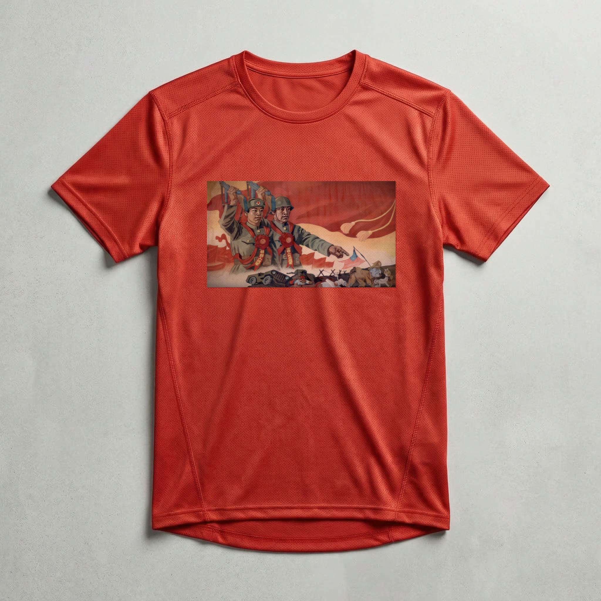 Camiseta_dry_fit_vermelho_que_isso_camarada_-_Viva_a_vitoria_do_exercito_popular_coreano | Viva a vitória do exército popular coreano