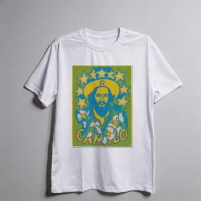 Camiseta_oversized_branco_que_isso_camarada_-_Camilo_Cienfuegos_pop_art | Camilo Cienfuegos pop art