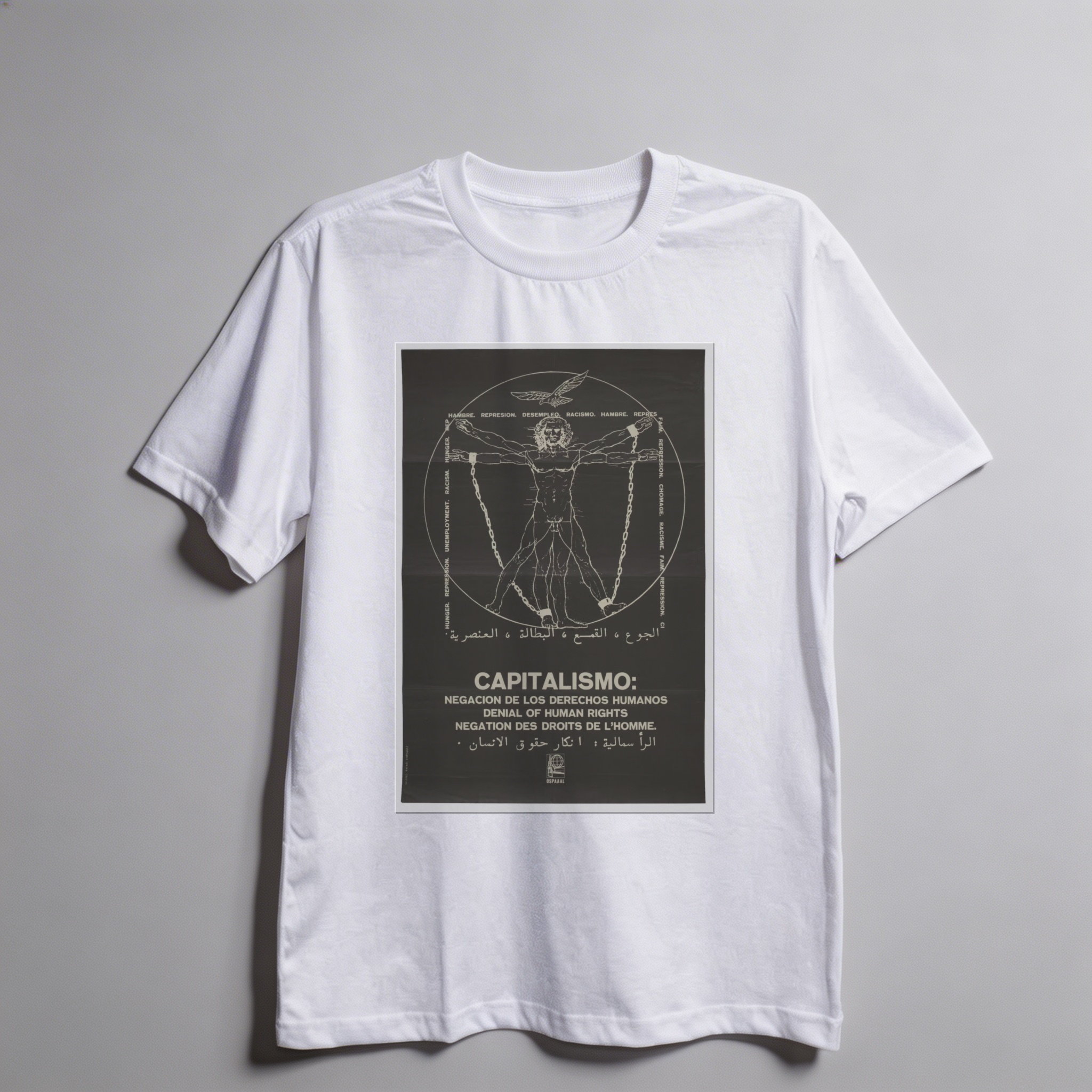 Camiseta_oversized_branco_que_isso_camarada_-_Capitalismo_negacao_dos_direitos_humanos | Capitalismo: negação dos direitos humanos