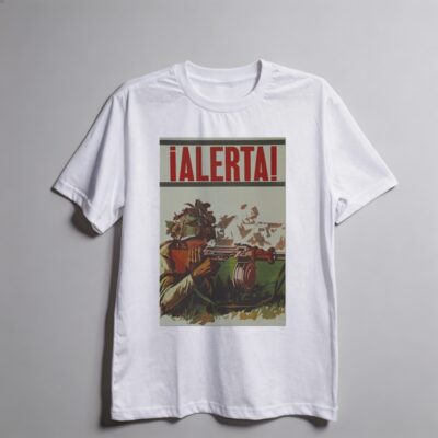 Camiseta_oversized_branco_que_isso_camarada_-_Esteja_alerta | Esteja alerta