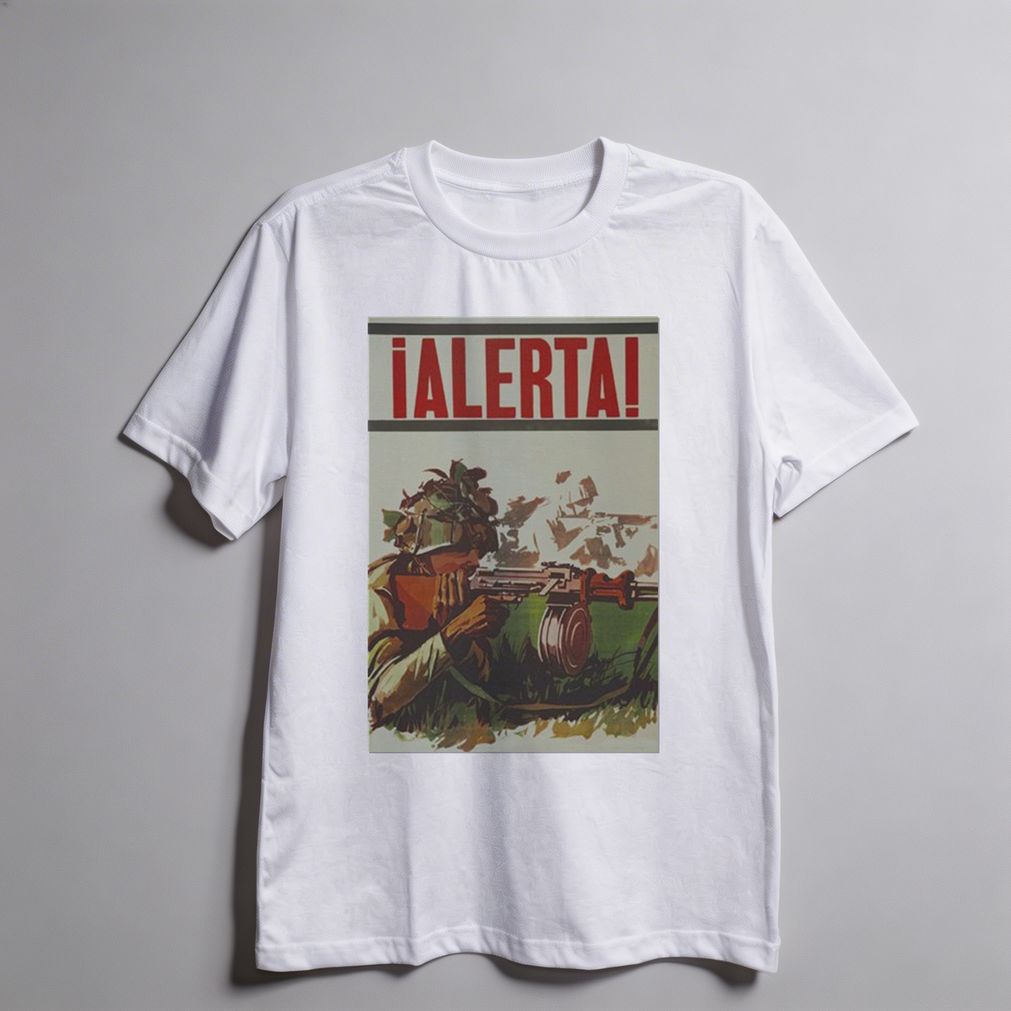 Camiseta_oversized_branco_que_isso_camarada_-_Esteja_alerta | Esteja alerta