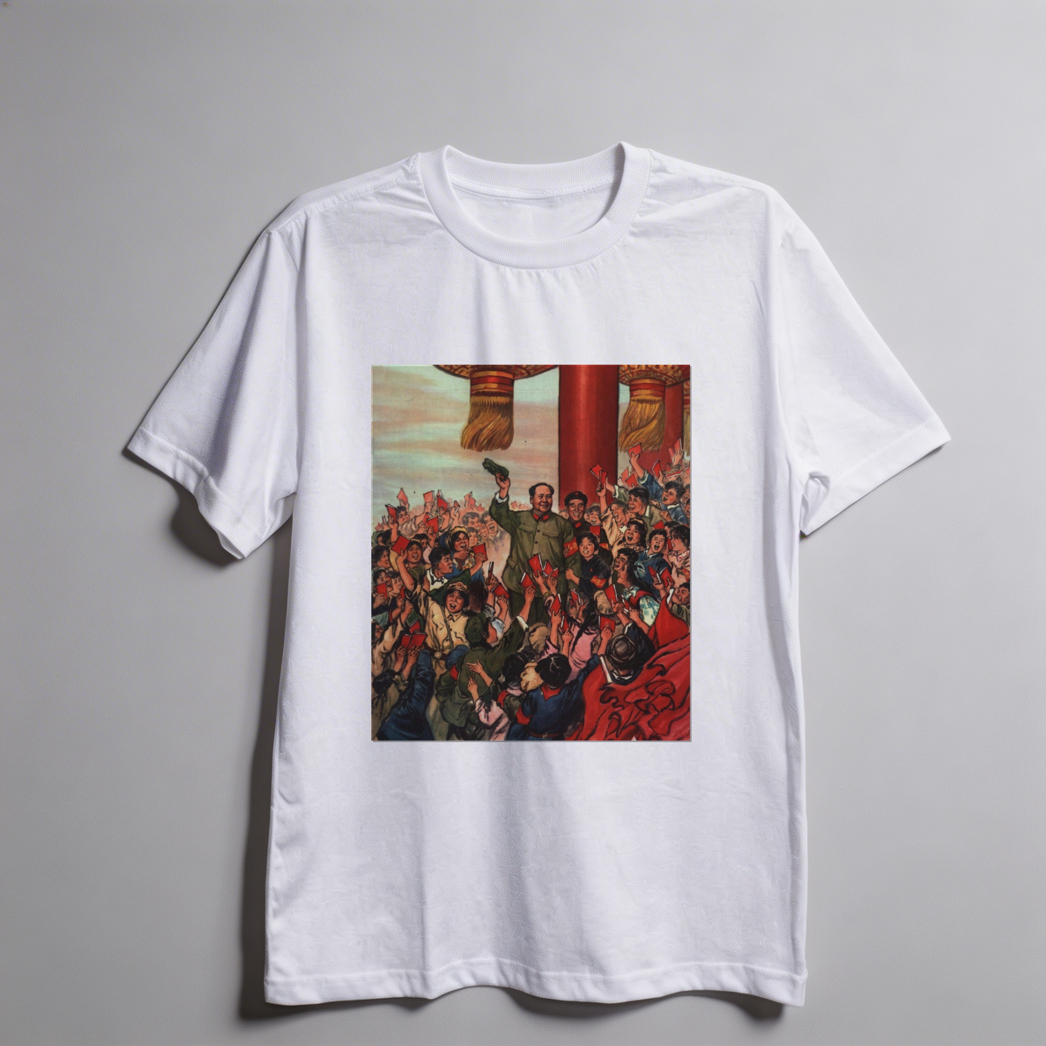 Camiseta_oversized_branco_que_isso_camarada_-_O_sol_mais_vermelho_em_nosso_coracao | O sol mais vermelho em nosso coração