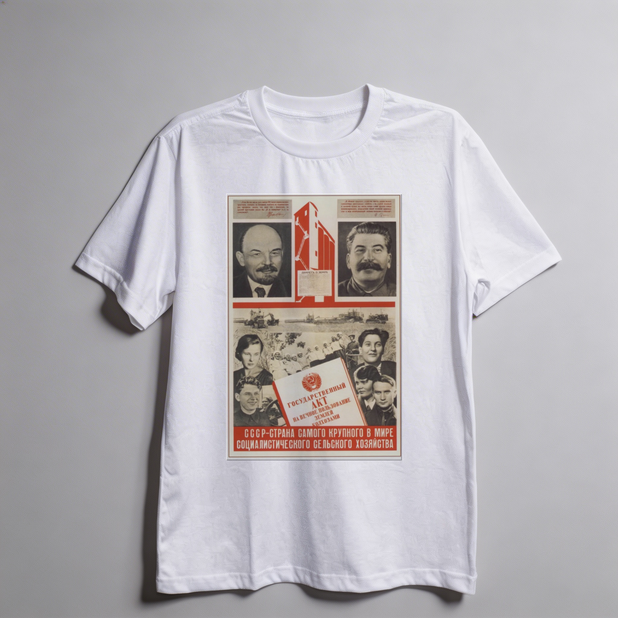 Camiseta_oversized_branco_que_isso_camarada_-_URSS_-_maior_agricultura_socialista_do_mundo | URSS - maior agricultura socialista do mundo