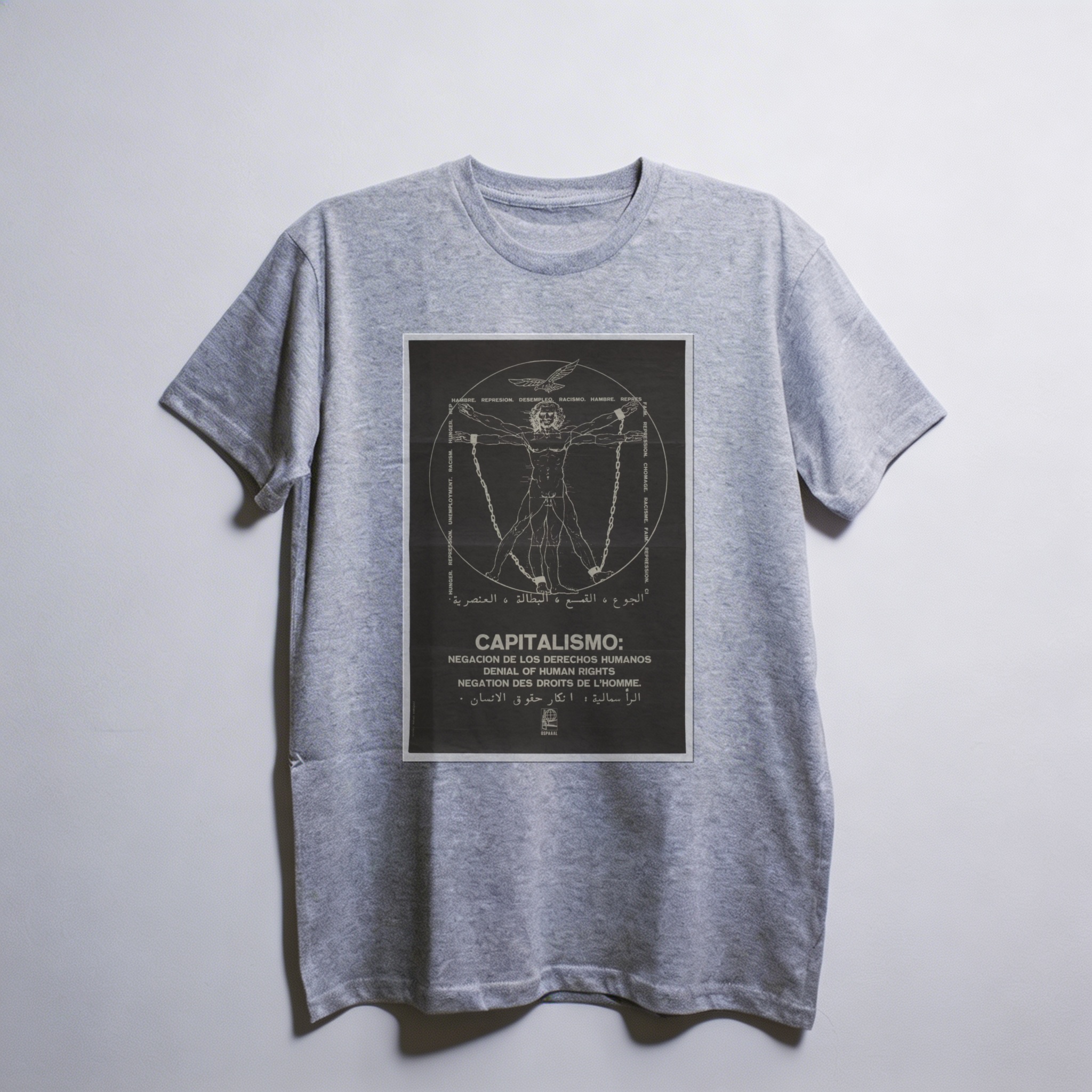 Camiseta_oversized_cinza_claro_que_isso_camarada_-_Capitalismo_negacao_dos_direitos_humanos | Capitalismo: negação dos direitos humanos