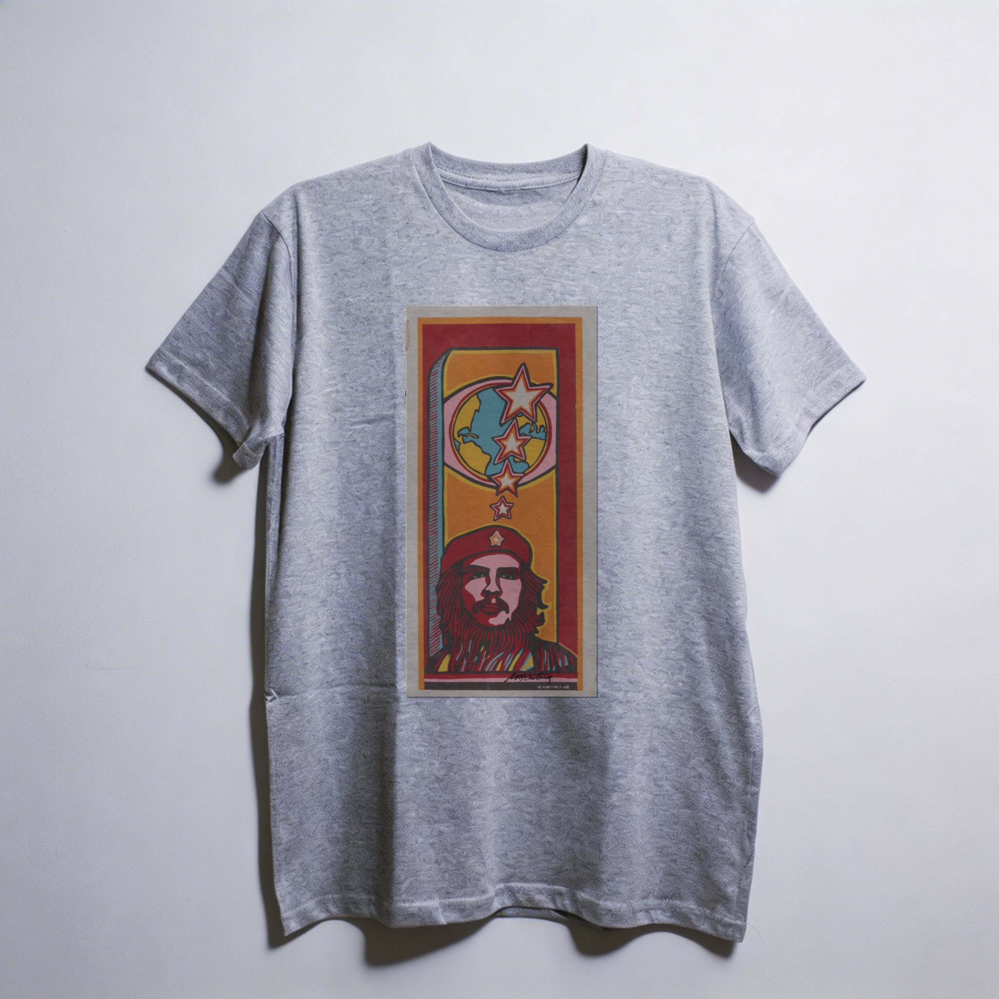 Camiseta_oversized_cinza_claro_que_isso_camarada_-_Che_Guevara_pop_art | Che Guevara pop art