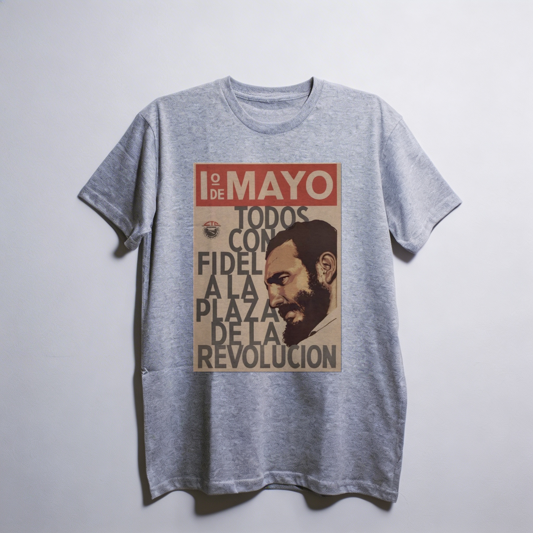 Camiseta_oversized_cinza_claro_que_isso_camarada_-_Todos_com_Fidel_na_Praca_da_Revolucao | Todos com Fidel na Praça da Revolução