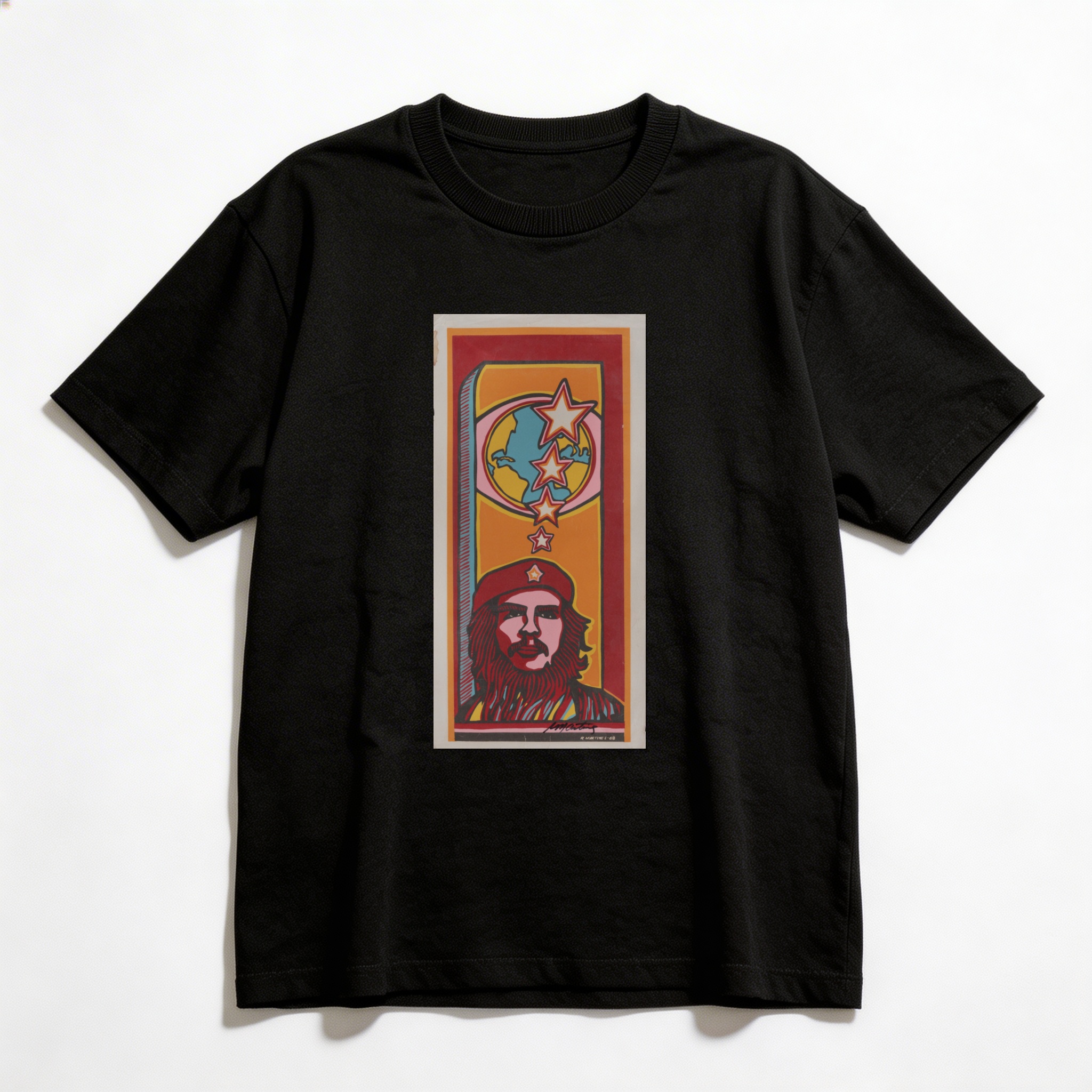 Camiseta_oversized_preto_que_isso_camarada_-_Che_Guevara_pop_art | Che Guevara pop art