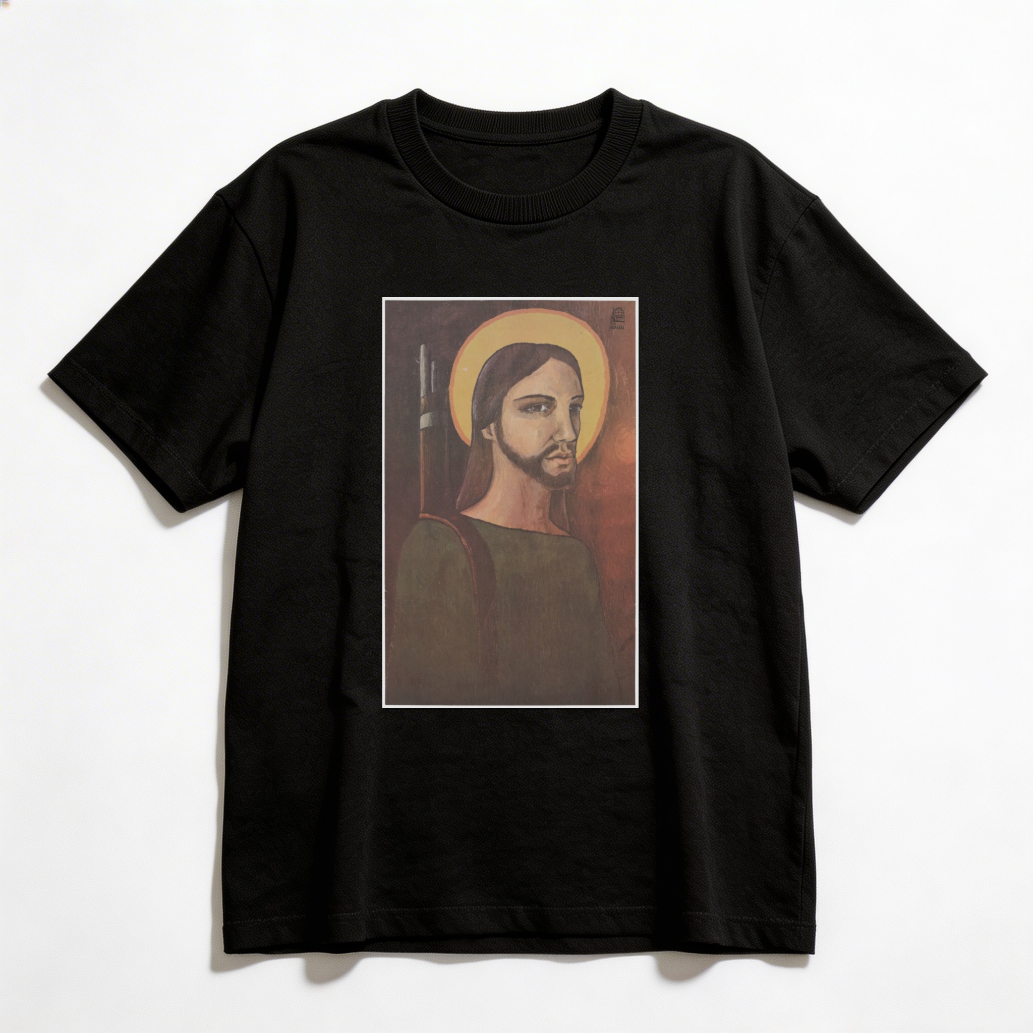 Camiseta_oversized_preto_que_isso_camarada_-_Cristo_revolucionario | Cristo revolucionário