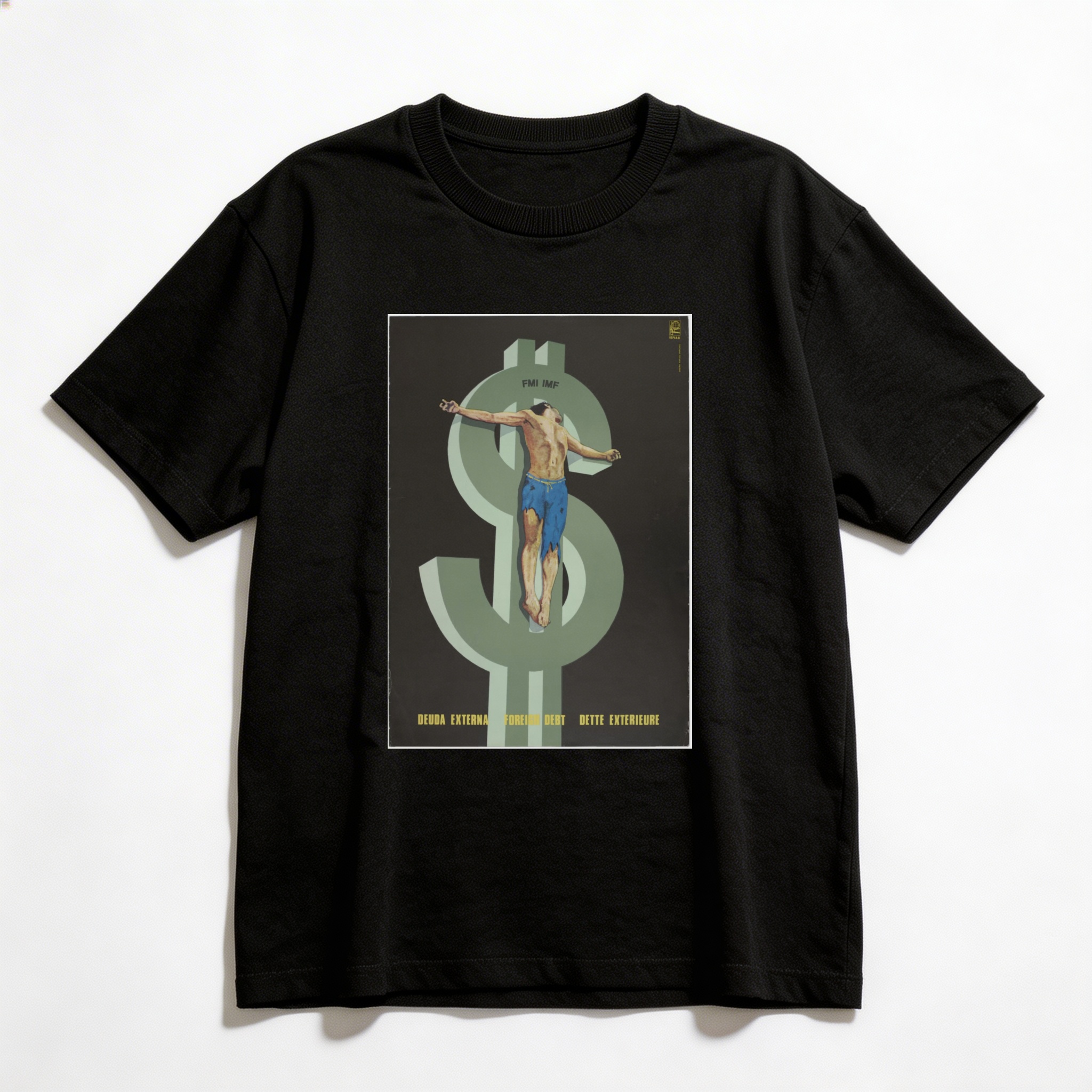 Camiseta_oversized_preto_que_isso_camarada_-_Divida_externa_crucifica_o_Terceiro_Mundo | Dívida externa crucifica o Terceiro Mundo