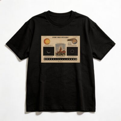 Camiseta_oversized_preto_que_isso_camarada_-_Eclipse_solar_1921 | Eclipse solar 1921