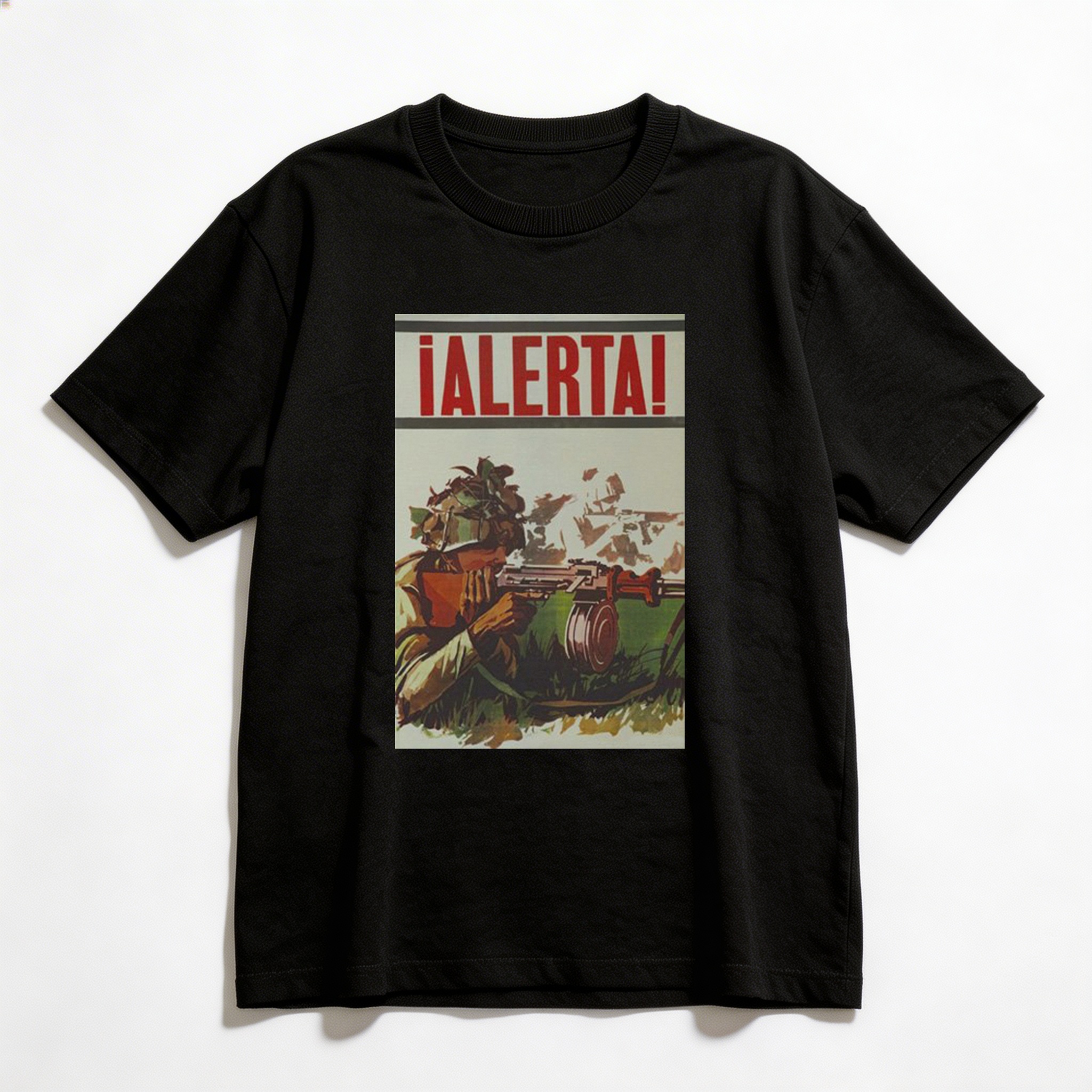 Camiseta_oversized_preto_que_isso_camarada_-_Esteja_alerta | Esteja alerta