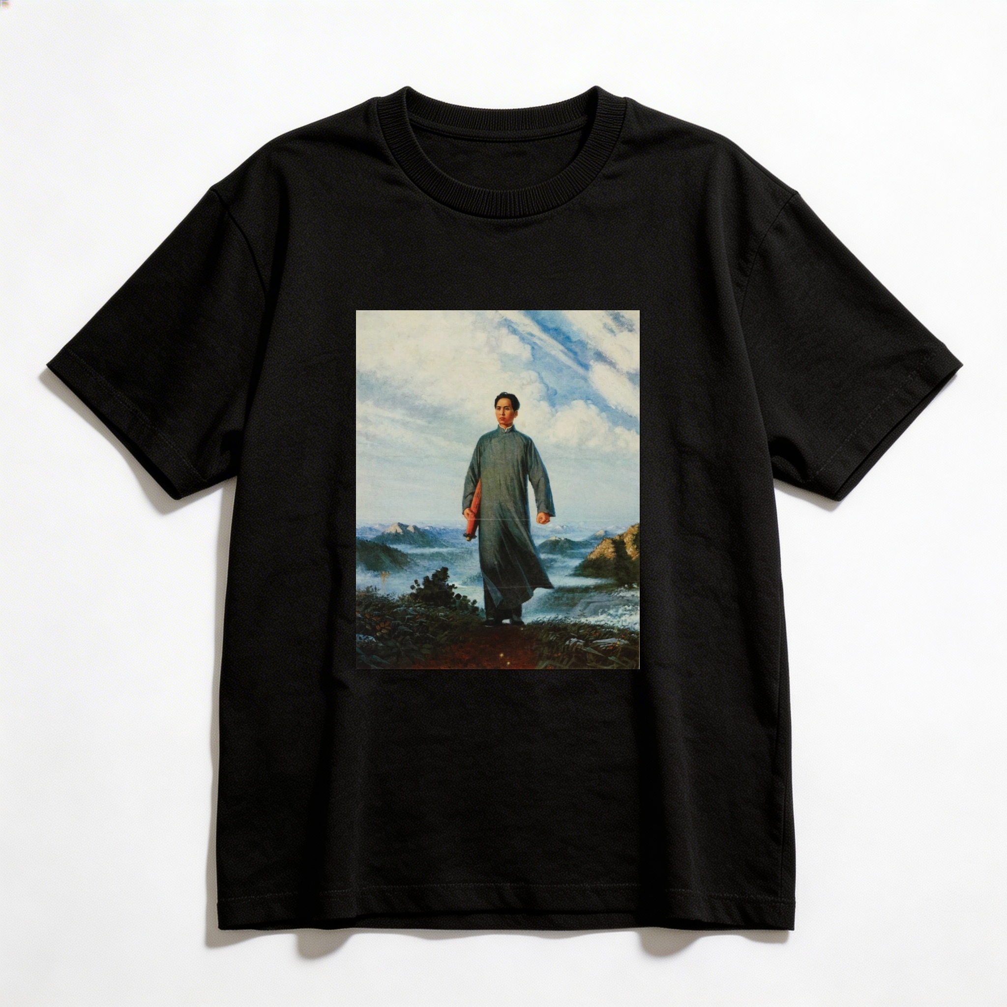 Camiseta_oversized_preto_que_isso_camarada_-_Presidente_Mao_vai_a_Anyuan | Presidente Mao vai a Anyuan