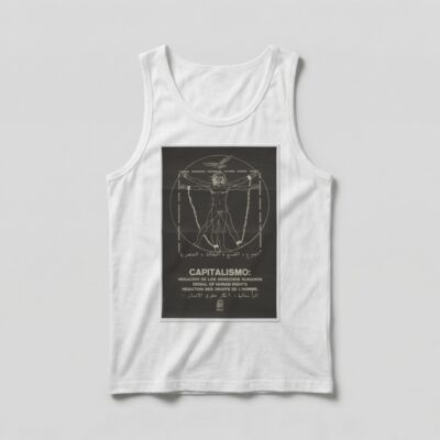 Camiseta_regata_branco_que_isso_camarada_-_Capitalismo_negacao_dos_direitos_humanos | Capitalismo: negação dos direitos humanos