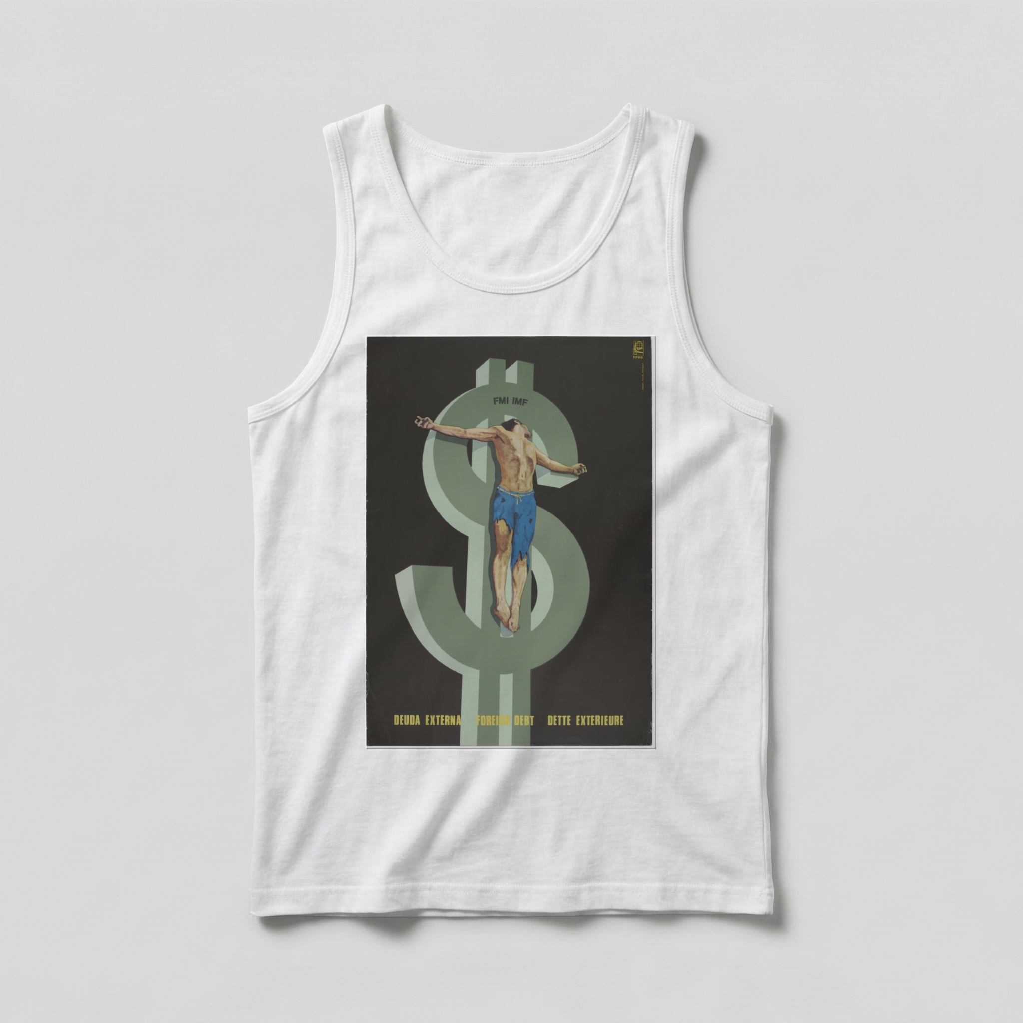 Camiseta_regata_branco_que_isso_camarada_-_Divida_externa_crucifica_o_Terceiro_Mundo | Dívida externa crucifica o Terceiro Mundo