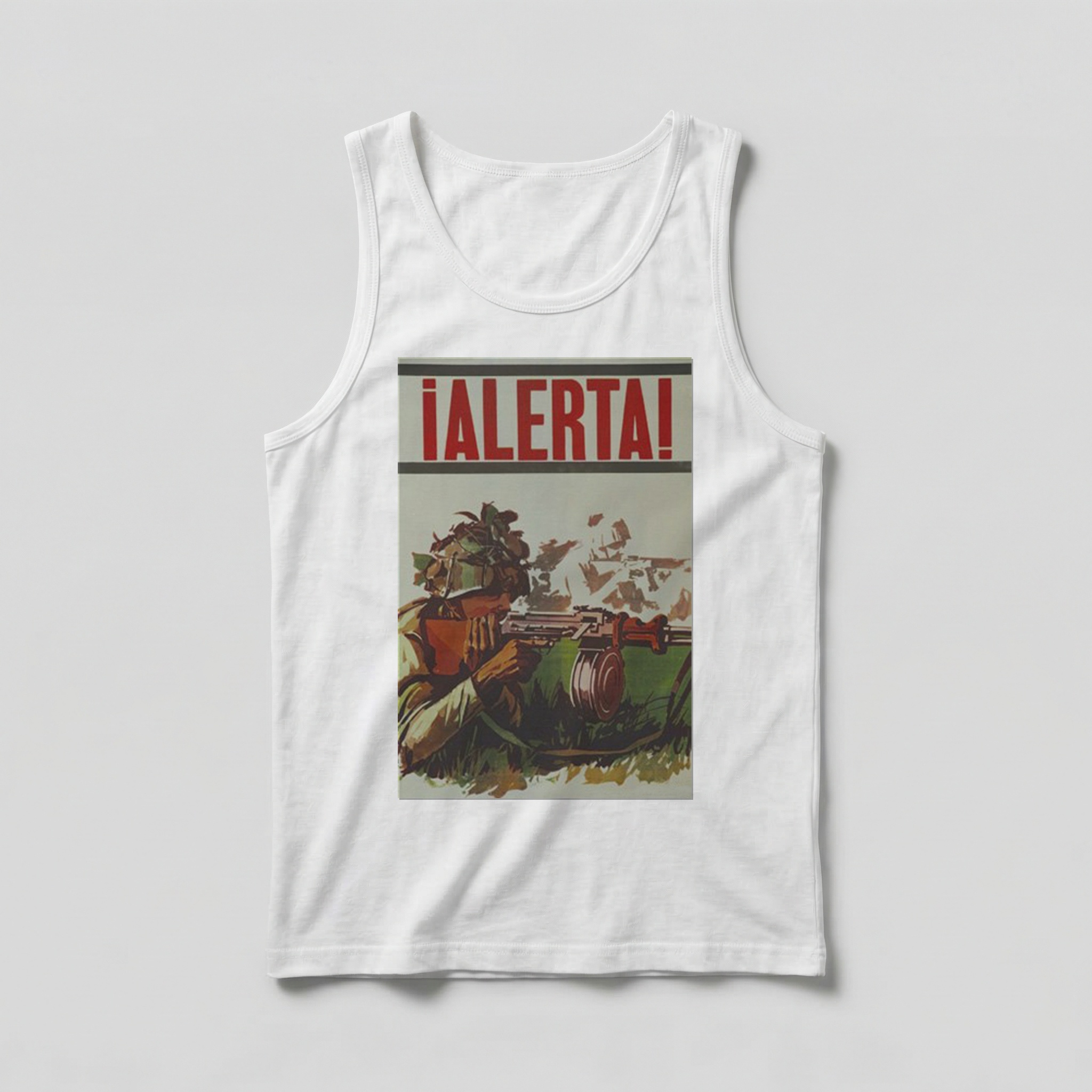 Camiseta_regata_branco_que_isso_camarada_-_Esteja_alerta | Esteja alerta