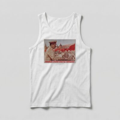 Camiseta_regata_branco_que_isso_camarada_-_Stalin_e_a_felicidade_do_povo | Stálin é a felicidade do povo