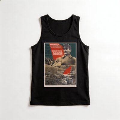 Camiseta_regata_preto_que_isso_camarada_-_Coletivizacao_-_Stalin | Coletivização - Stalin