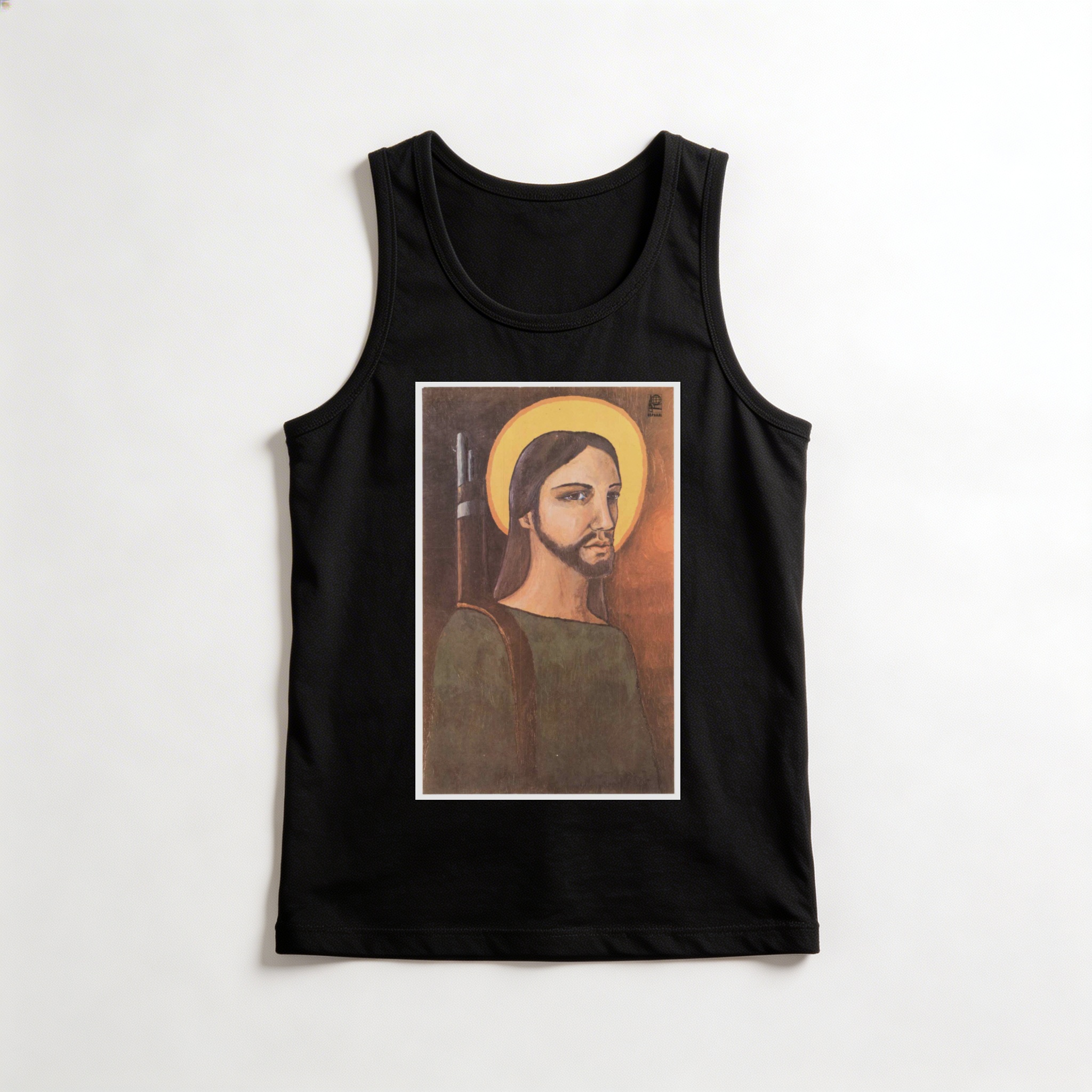 Camiseta_regata_preto_que_isso_camarada_-_Cristo_guerrilheiro_-_Alfredo_Rostgaard_1969 | Cristo guerrilheiro - Alfredo Rostgaard 1969