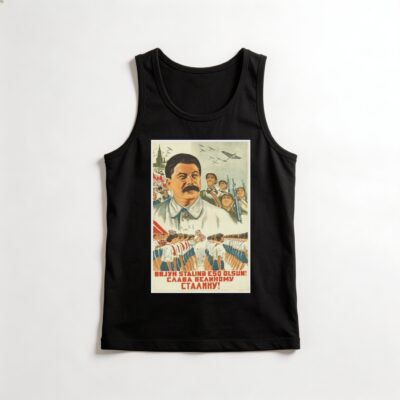 Camiseta_regata_preto_que_isso_camarada_-_Gloria_ao_grande_Stalin | Glória ao grande Stalin