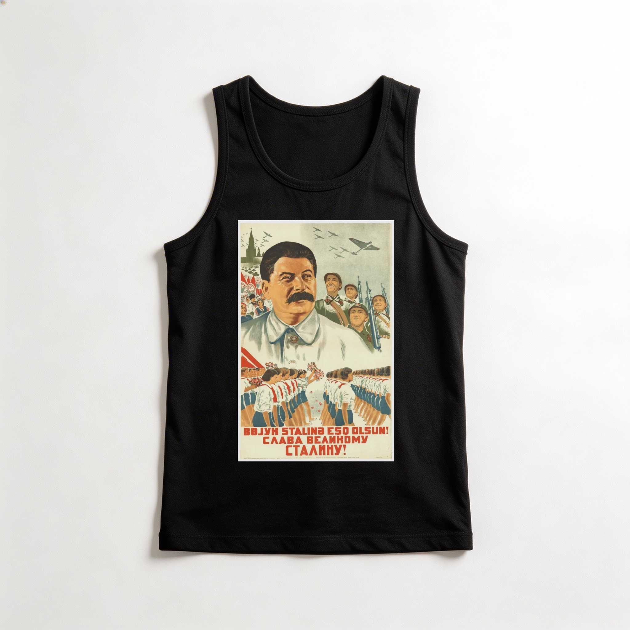 Camiseta_regata_preto_que_isso_camarada_-_Gloria_ao_grande_Stalin | Glória ao grande Stalin
