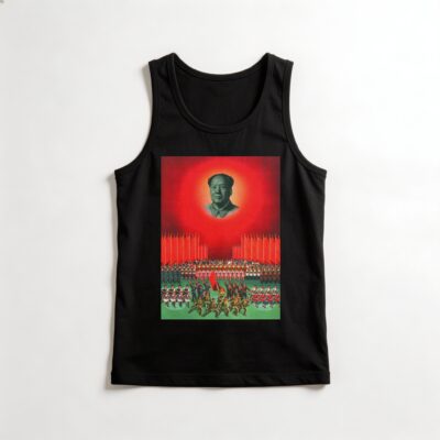 Camiseta_regata_preto_que_isso_camarada_-_Mao_Zedong_e_o_sol_vermelho | Mao Zedong e o sol vermelho